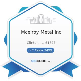 3499 fabricated metal products not elsewhere classified|Description for 3499: Fabricated Metal Products, Not Elsewhere .